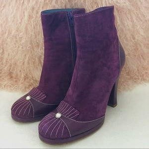 Marc Jacobs Suede Plum Booties
